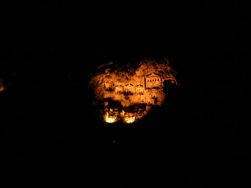 at night